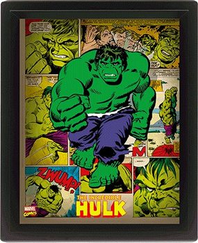 3D Poster Marvel Retro - Hulk
