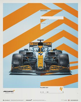 McLaren x Gulf - Lando Norris - 2021 Kunstdruk