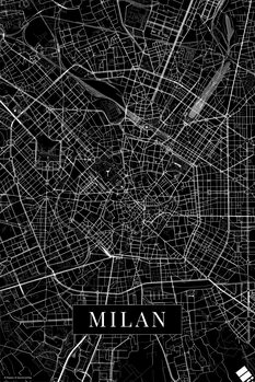 Poster Milan black