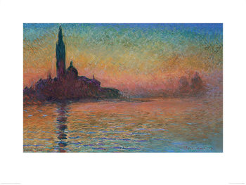 Monet - Sunset in Venice Kunstdruk