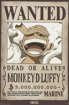 Poster One Piece - Wanted Luffy Wano