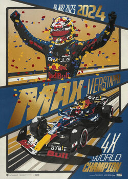 Kunstdruk Oracle Red Bull Racing - ART - Max Verstappen - 2024 F1® World Drivers' Champion - Artist Ed. - Cito