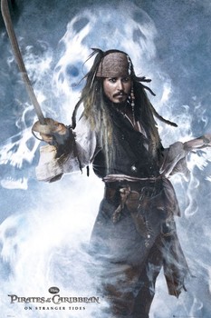 Poster PIRATES OF THE CARIBBEAN 4 - jack sword