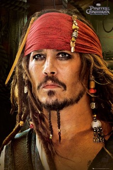 Poster PIRATES OF THE CARIBBEAN 4 - red bandana