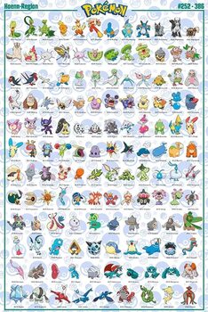 Poster Pokemon - Hoenn Pokemon English
