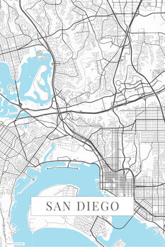 Poster San Diego white