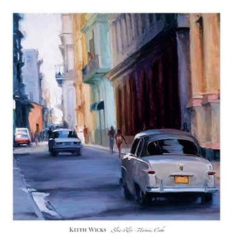 Kunstdruk Slow Ride - Havana, Cuba