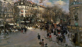 Poster The Boulevard des Italiens, c.1900