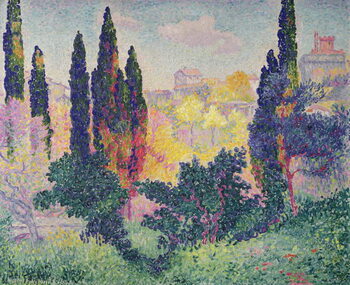 Bild auf Leinwand The Cypresses at Cagnes, 1908