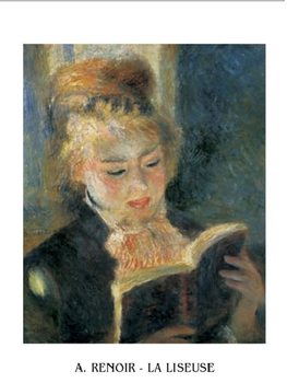 The Reader - Young Woman Reading a Book, 1876 Kunstdruk