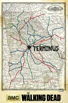 Poster The Walking Dead - Terminus Map