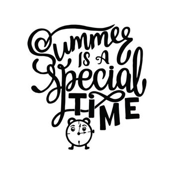 Poster Vector illustration Brush lettering composition of