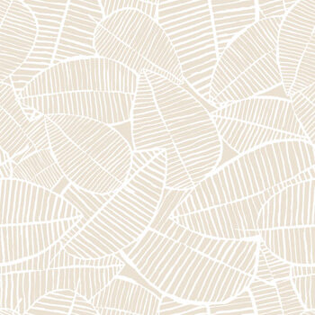 Poster Vector seamless watercolor leaves pattern. Beige