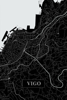 Bild auf Leinwand Vigo black