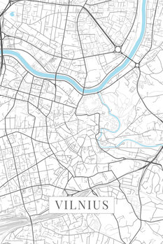 Poster Vilnius white
