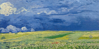 Poster Wheatfields under thunderclouds, 1890
