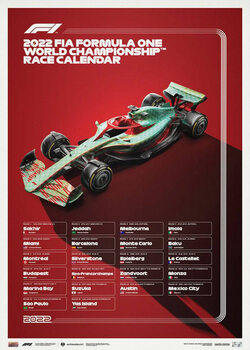 Imprimare de artă 2022 Fia Formula 1® World Championship Race Calendar - Limited Edition