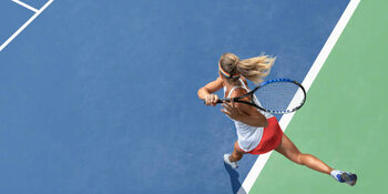 Poster Abstract Top View Of Female Tennis