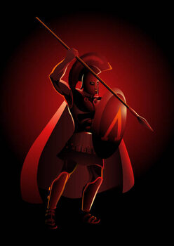 Poster Ancient Greek Warrior