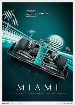 Imprimare de artă Aston Martin Aramco Cognizant Formula 1 Team - Miami - 2022 - Limited Edition