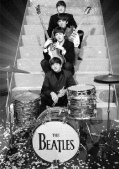 Beatles - on stage Poster 3D