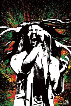 Poster Bob Marley - paint Slash