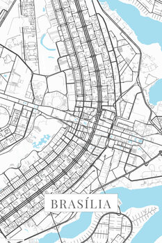 Poster Brasilia white