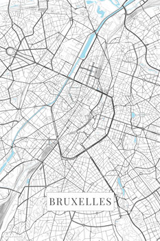 Poster Bruxelles white