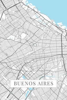 Poster Buenos Aires white