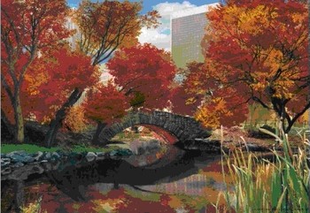 Central park - seasons Poster 3D