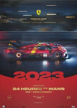Imprimare de artă Ferrari 499P - 24h Le Mans Winners - 100th Anniversary - 2023