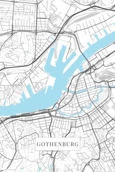 Poster Gothenburg white