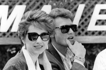 Poster Johnny Hallyday and Nathalie Baye