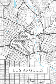 Poster Los Angeles white