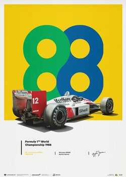 Imprimare de artă McLaren MP4/4 - Ayrton Senna - 88 - San Marino GP - 35th Anniversary - 1988