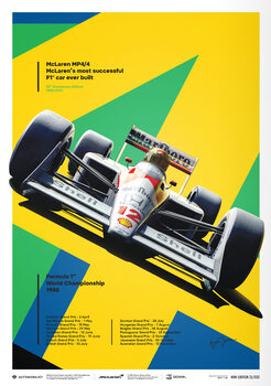 Imprimare de artă Mclaren Mp4/4 - Ayrton Senna - San Marino Gp - 35th Anniversary - 1988