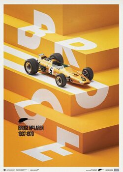 Imprimare de artă McLaren Papaya - Bruce McLaren special - Spa-Francorchamps Circuit - 1968