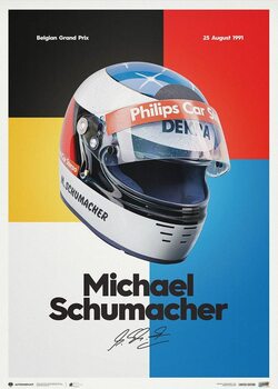 Imprimare de artă Michael Schumacher - Helmet - 1991