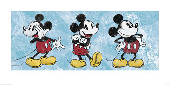 Mickey Mouse - Squeaky Chic Triptych Reproducere