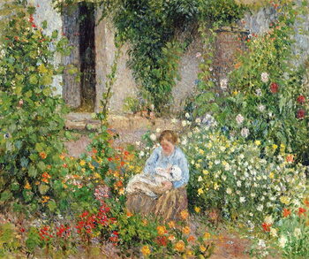 Poster Mother and Child in the Flowers, 1879