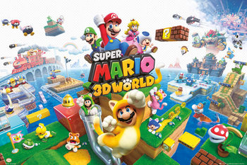 Poster Nintendo - Mario 3D world