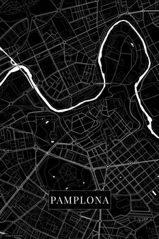 Poster Pamplona black