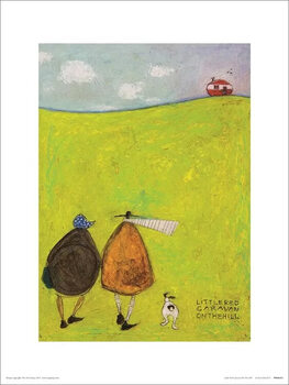 Sam Toft - Little Red Caravan on the Hill Reproducere