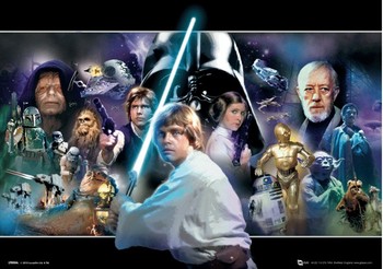 STAR WARS - cast Poster 3D