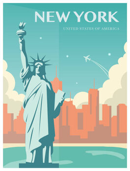 Poster Statue of Liberty. New York landmark