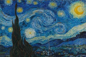 Poster Vincent van Gogh - Zvjezdana noć