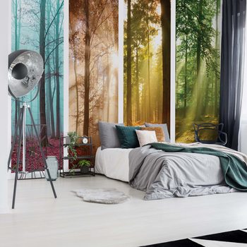 4 Seasons In The Forest Poster Mural XXL