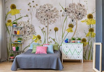 Alliums And Heleniums Poster Mural XXL