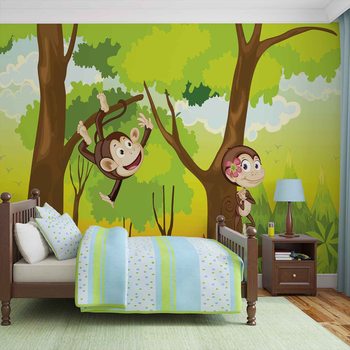 Chambre Monkeys Boys Poster Mural XXL