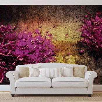 Explosion de couleur abstrait Poster Mural XXL